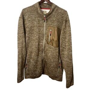 Men’s Lake & Trail zip up jacket size XXL Brown With Pockets Inside And Out